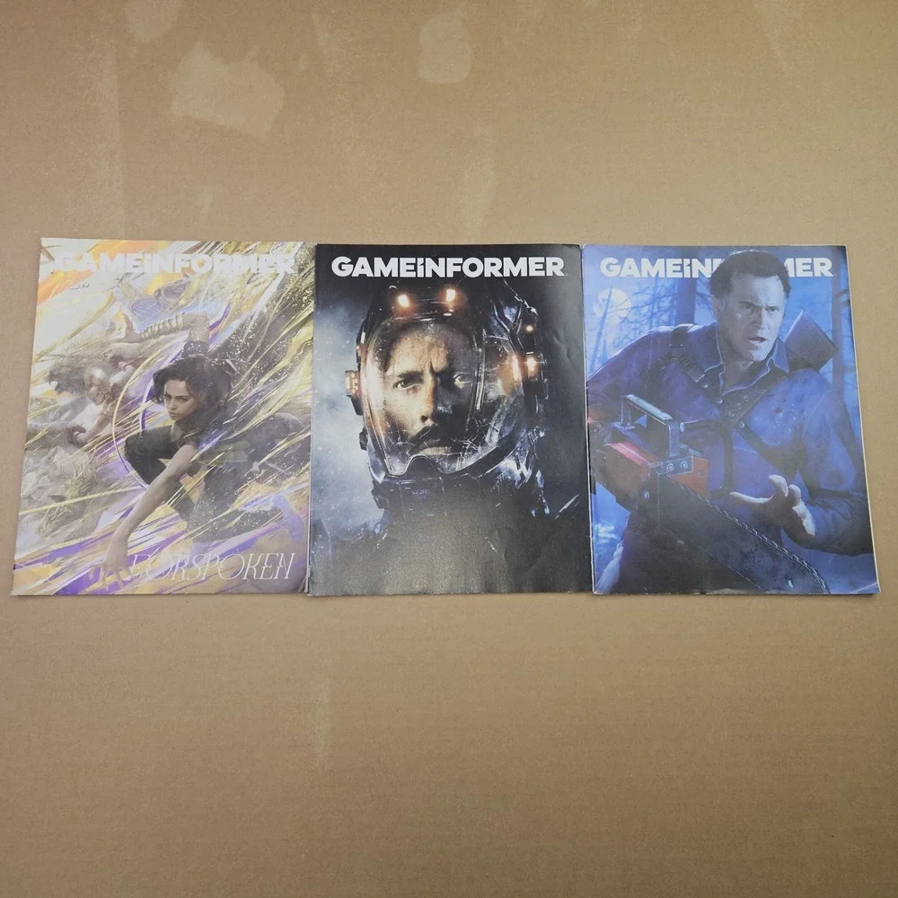 Lot of 3 Game Informer Magazines EVIL DEAD The Callisto Protocol FORSPOKEN